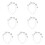 7Pièces Bandeau Étoile Argenté Accessoire Raffiné 6