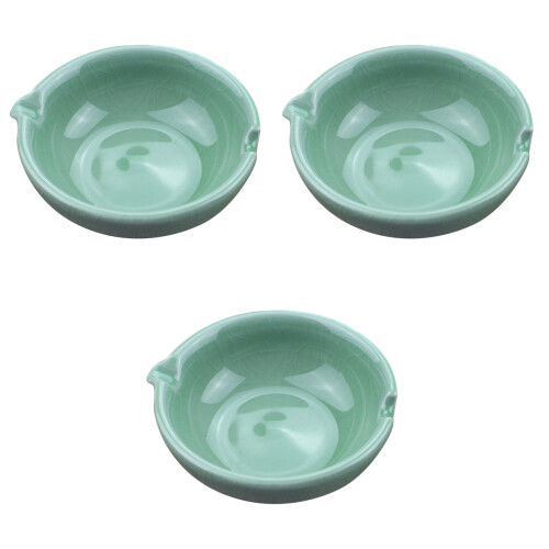 3Pièces Plateaux Encre Céramique Vert Pour Bureau Durable 1
