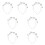 7Pièces Bandeau Étoile Argenté Accessoire Raffiné 7