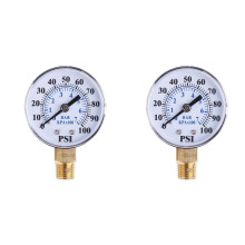 2St Draagbare Vacuümdrukmeter Wit Voor , Gas, En Water Meten