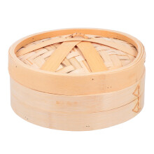 3Sets Dim Sum En Dumpling Bamboe Khaki - Handgemaakte Stoommand