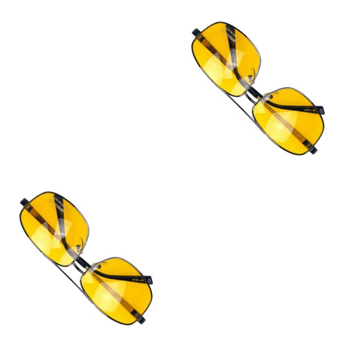 2St Polarized Nacht Bril Metaal Frame Anti-Glare