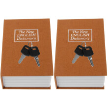 2St Boek Vormige Spaarpot Metaal En Plastic Multifunctionele Box