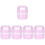 5Pièces Boîte Rangement Colle Extensions Cils Rose Portable 2