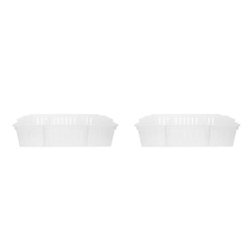 2Ensembles Rangement Alimentaire Transparent Multi-Grilles En PP 2