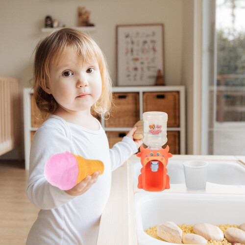 4Pièces Distributeur D'eau Simulation Mini Orange Jouet Enfant 2