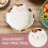 4Pièces Plates Céramiques Blanches Chat Résistantes Pour Apéritifs 5