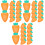 36Pièces Assiettes Carotte Orange Usage Unique Pour Buffet 2