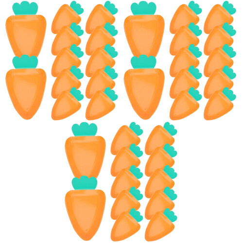 36Pièces Assiettes Carotte Orange Usage Unique Pour Buffet 1
