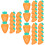 36Pièces Assiettes Carotte Orange Usage Unique Pour Buffet 5