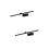 2Pièces Applique Murale Aluminium LED Noire Pour Bain 6