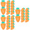 36Pièces Assiettes Carotte Orange Usage Unique Pour Buffet 6