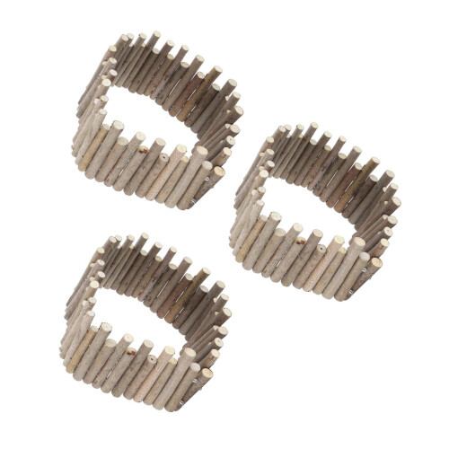 3Pièces Animaux En Bois Pour Hamster Isolation Jeu 2