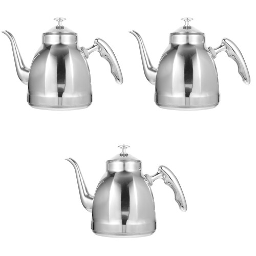 3Pièces Théière Acier Ergonomique Usage Maison 1