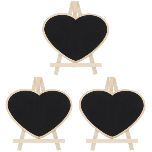 3Pièces Tableau Noir Mini Bois À Poser Pour Notes Décor Maison 1