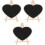 3Pièces Tableau Noir Mini Bois À Poser Pour Notes Décor Maison 3