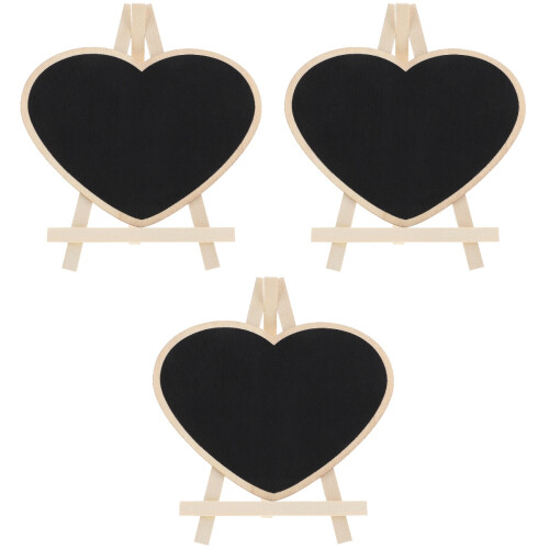 3Pièces Tableau Noir Mini Bois À Poser Pour Notes Décor Maison 2