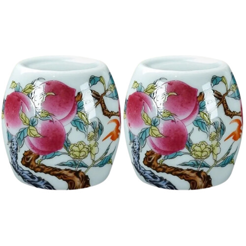 2Pièces Support Couvercle Théière Accessoire Céramique Élégant Coloré 1