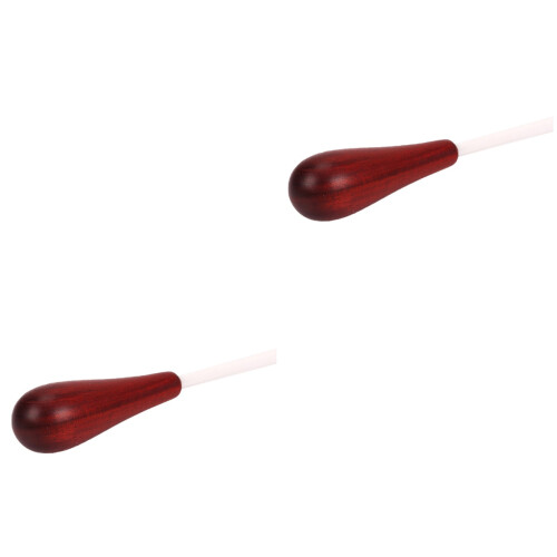 2Pièces Bâtons Chef D'orchestre Bois Durable Maniable Marron 1