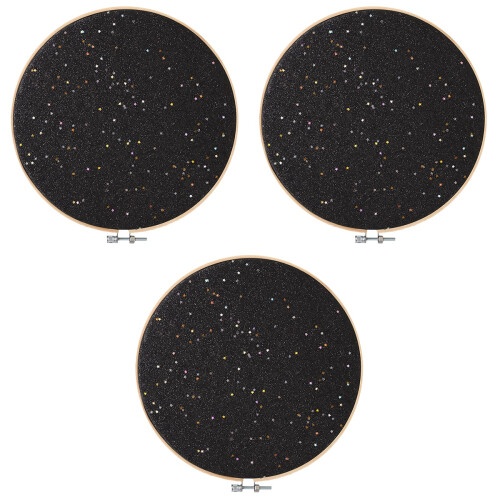 3Pièces Support Bijoux Bambou Noir Porte-Boucles Broches 2