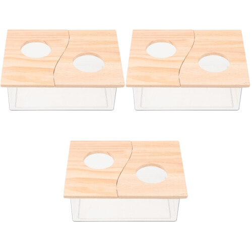 3Pièces Accessoire Hamster Multi-Coloré Bain Sable Toilette 1