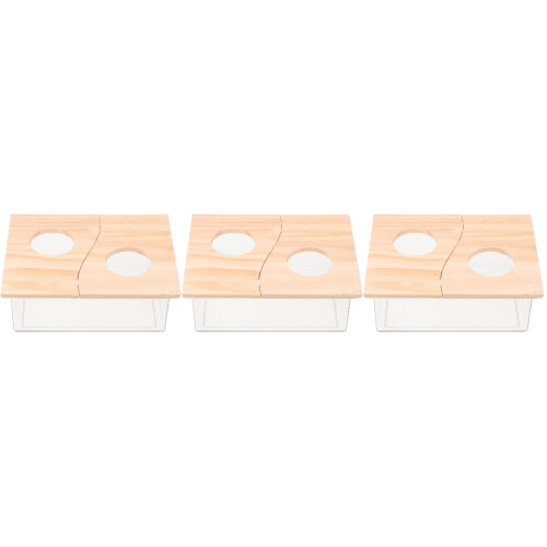 3Pièces Accessoire Hamster Multi-Coloré Bain Sable Toilette 2