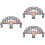 3Pièces Pont Mini Train Bois ABS Gris Jouet Développement 6