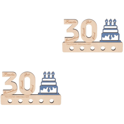 2Pièces Bois Ivoire Pour Usage Anniversaire 1