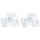 6Pièces Coupes Graduées Transparentes Pour Usage 2