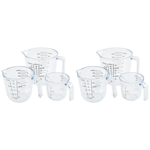 6Pièces Coupes Graduées Transparentes Pour Usage 1