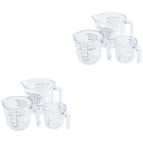 6Pièces Coupes Graduées Transparentes Pour Usage 2