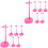 30Pièces Socle Pour Déco Base Large Et Durable Couleur Rose 2