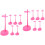 30Pièces Socle Pour Déco Base Large Et Durable Couleur Rose 3
