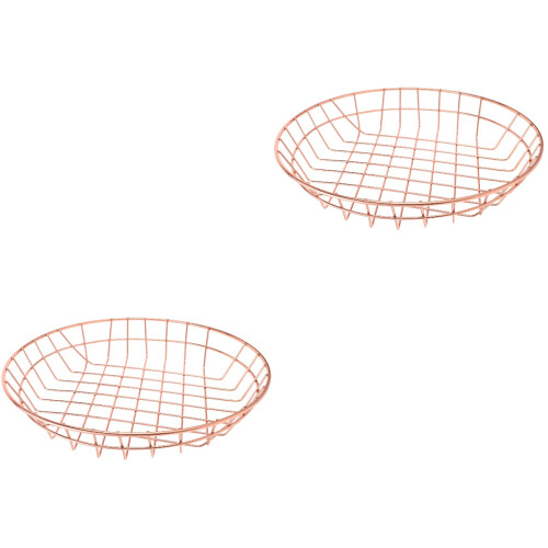 2Pièces Grand Panier En Fil De Fer Multi-Usage Pour Fruits Snacks 1