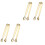 4Pièces Petites Pinces Dorées Acier Inoxydable Usage Maison Barbecue 2