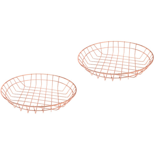 2Pièces Grand Panier En Fil De Fer Multi-Usage Pour Fruits Snacks 2