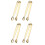 4Pièces Petites Pinces Dorées Acier Inoxydable Usage Maison Barbecue 4