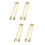 4Pièces Petites Pinces Dorées Acier Inoxydable Usage Maison Barbecue 6