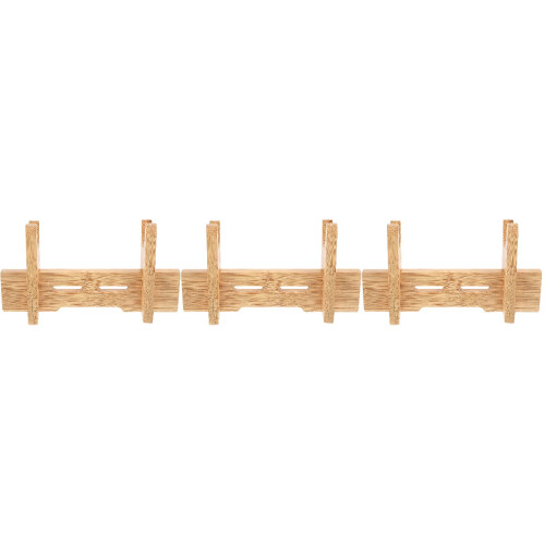 3Pièces Porte-Cutter Bambou Beige Support Robuste Cuisine 2