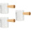 3Pièces Multi-Usage Verre Transparent Bois Pour Crème 6