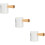 3Pièces Multi-Usage Verre Transparent Bois Pour Crème 8