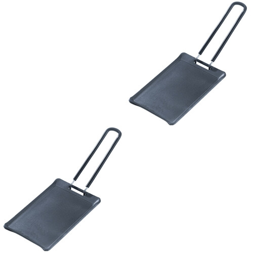 2Pièces Poêle À Griller Noir Pour Barbecue Extérieur 1