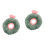 2Pièces Collier Chat Vert Convalescence Protection 4