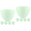 10Pièces Bols Silicone Vert Robuste Pour Mélange Masques Faciaux DIY 3