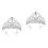2Pièces En Rhinestone Argent Pour 21 3
