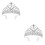 2Pièces En Rhinestone Argent Pour 21 5