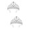 2Pièces En Rhinestone Argent Pour 21 6