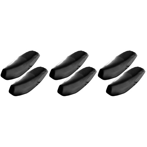 6Pièces Couvre-Selle Électrique Cuir Noir Doux Et Stable 2
