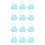 12Pièces Panier Égouttoir Bleu Pour Éponge Cuisine Ajustable 5