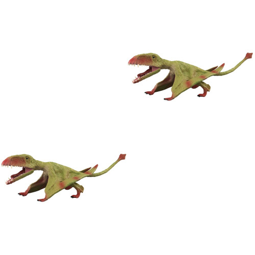 2St Realistisch Pterodactyl Model Groene Dinosaurier Decoratie 1